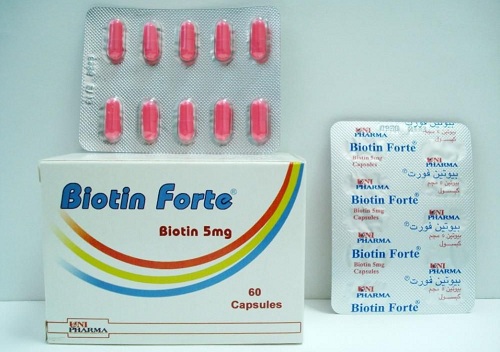 بيوتين فورت المصرى BIOTIN FORTE 5MG 60 CAPS.