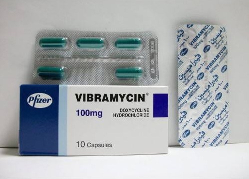 فيبراميسين اقراص VIBRAMYCIN 100MG 10 CAPS.