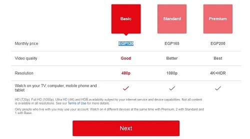 سعر اشتراك نتفليكس Netflix subscription price in Egypt